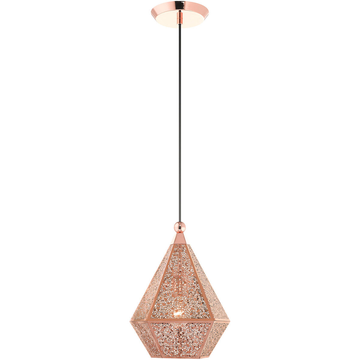 Aberdeen 1 Light 10 inch Rose Gold Pendant Ceiling Light