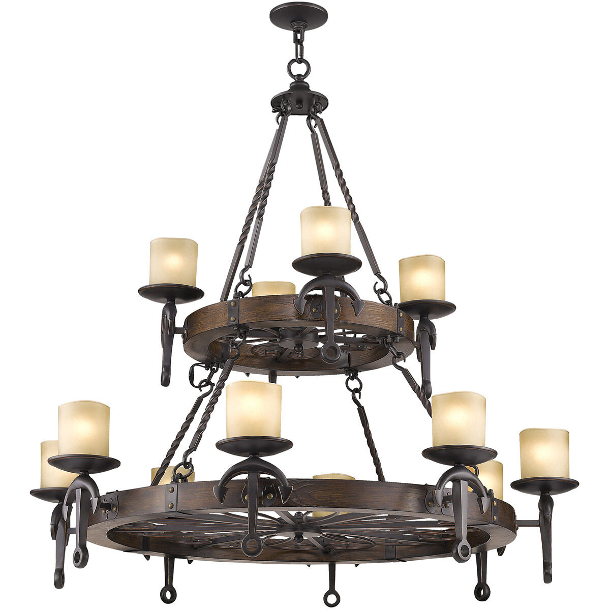 Cape May 12 Light 48 inch Olde Bronze Chandelier Ceiling Light