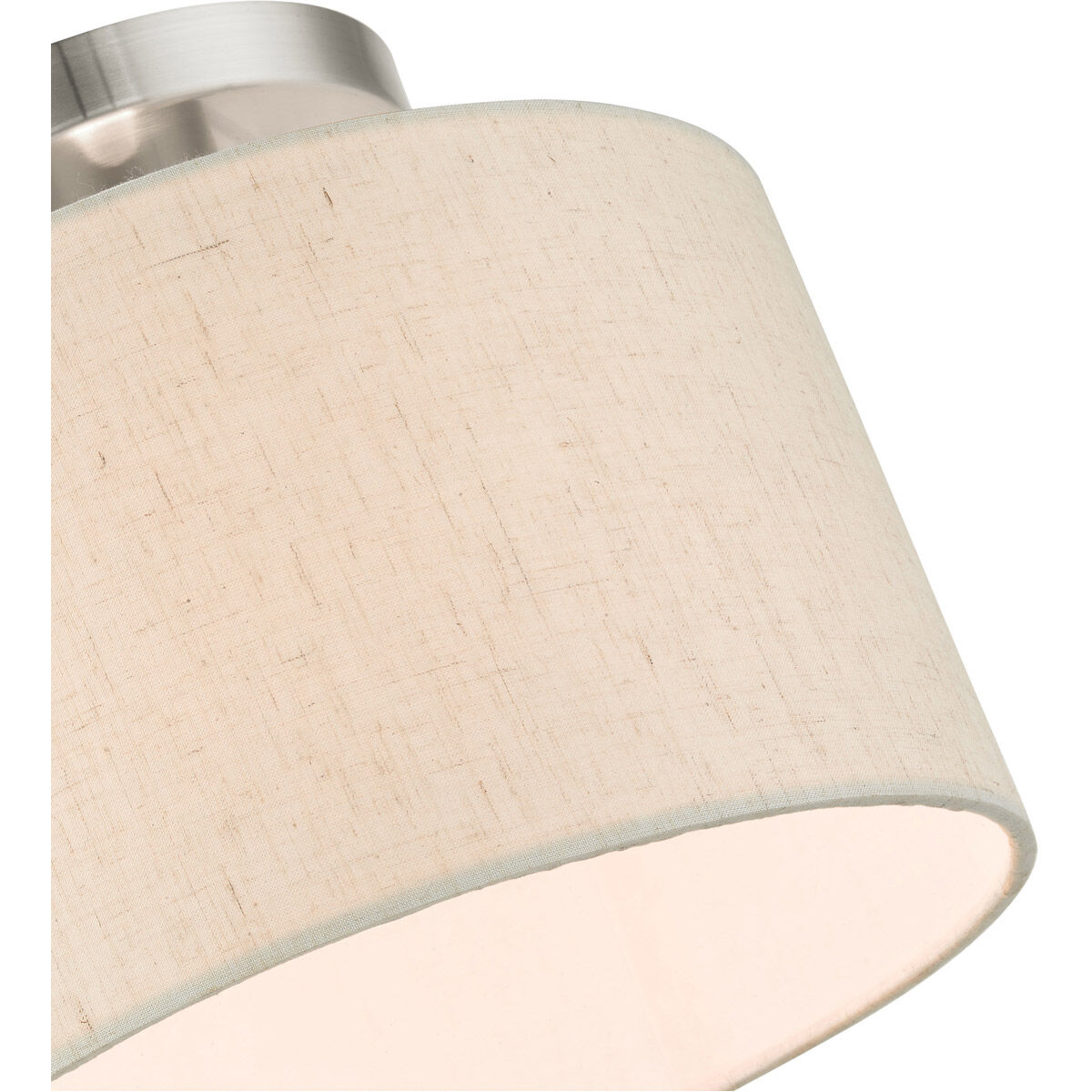 Meadow 1 Light 10 inch Brushed Nickel Semi Flush Ceiling Light