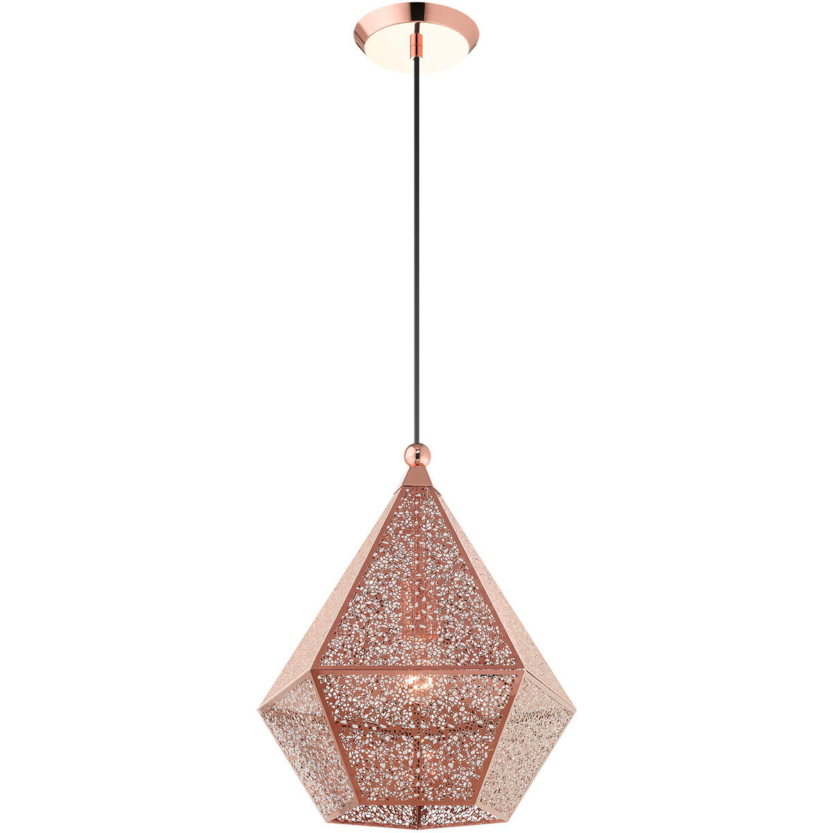Aberdeen 1 Light 14 inch Rose Gold Pendant Ceiling Light