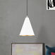 Dulce 1 Light 10 inch Shiny White with Polished Chrome Accents Pendant Ceiling Light