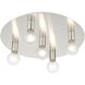 Hillview 5 Light 20 inch Brushed Nickel Flush Mount Ceiling Light