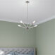 Prague 5 Light 20 inch Brushed Nickel Chandelier Ceiling Light