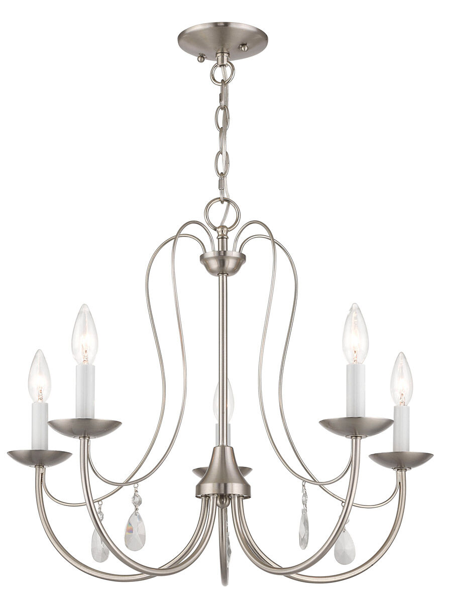 Mirabella 5 Light 24 inch Brushed Nickel Chandelier Ceiling Light