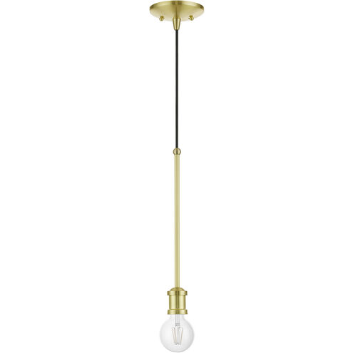 Lansdale 1 Light 5 inch Satin Brass Single Pendant Ceiling Light, Single