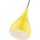Amador 1 Light 6.25 inch Shiny Yellow with Polished Chrome Accents Mini Pendant Ceiling Light