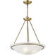 Newburgh 3 Light 20 inch Antique Brass Pendant Chandelier Ceiling Light