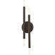 Soho 4 Light 5 inch Bronze with Antique Brass Accents ADA Sconce Wall Light