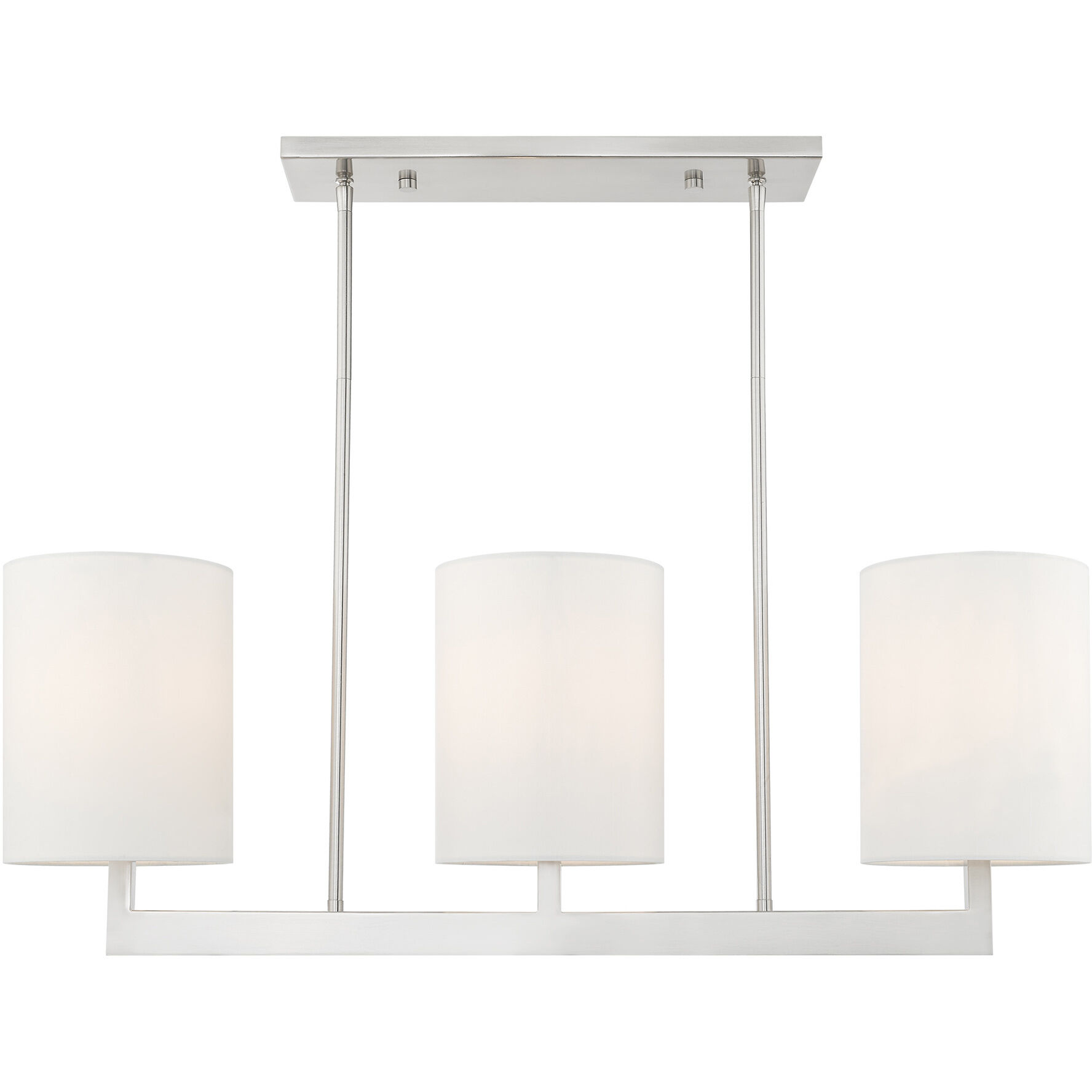 Hayworth 3 Light 36 inch Brushed Nickel Linear Chandelier Ceiling Light