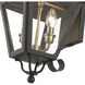 Adams 2 Light 21.5 inch Bronze with Antique Brass Finish Cluster Outdoor Wall Lantern in Bronze with Antique Brass Accent, Medium