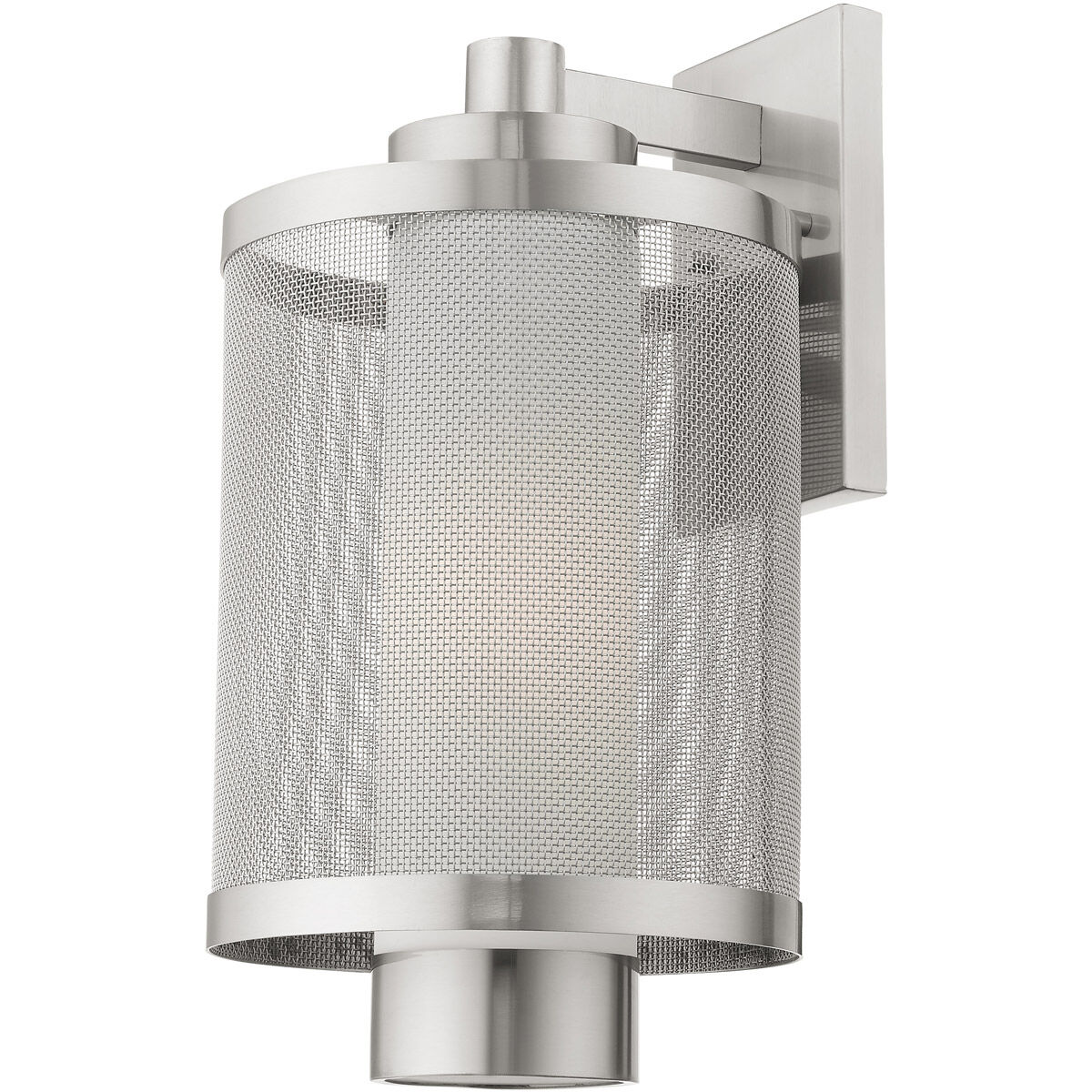 Nottingham 1 Light 17 inch Brushed Nickel Outdoor Wall Lantern