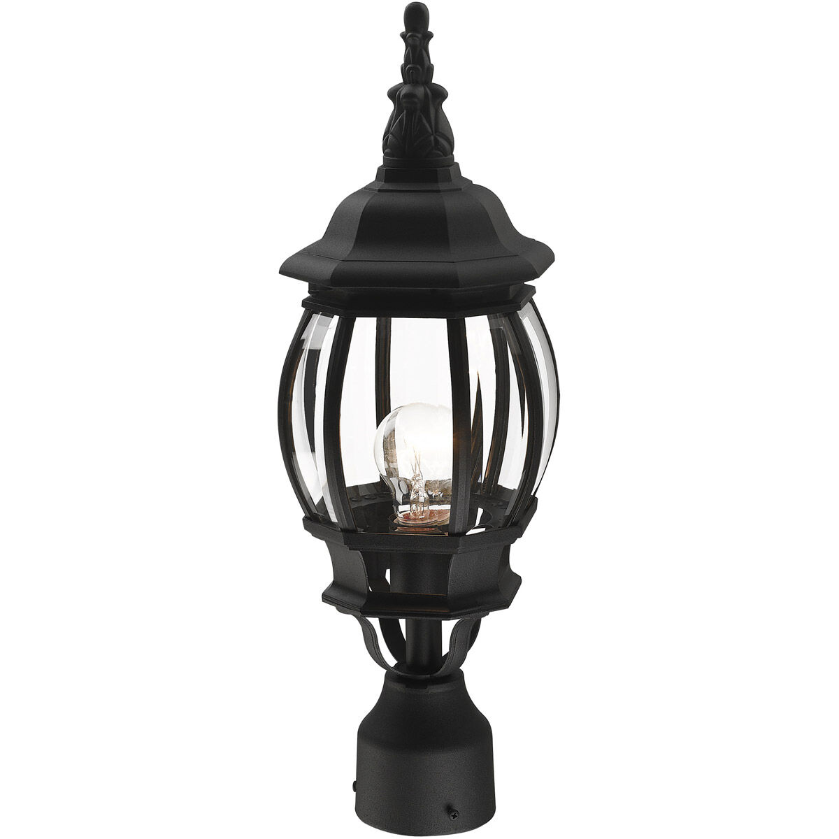 Frontenac 1 Light 19.5 inch Textured Black Outdoor Post Top Lantern