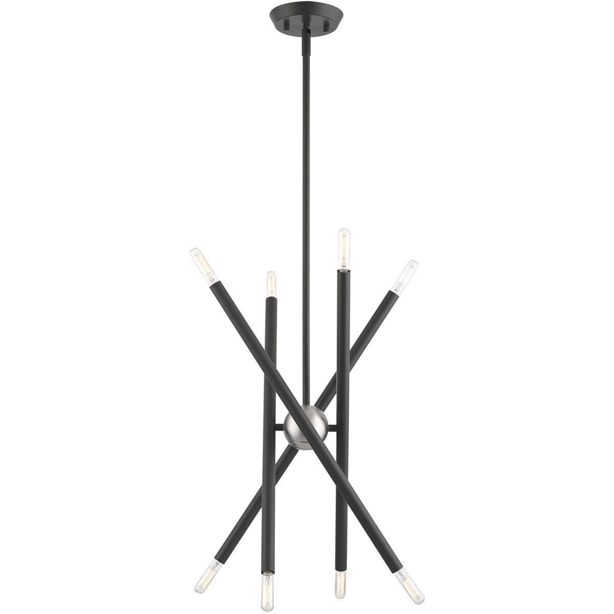 Soho 8 Light 19.5 inch Scandinavian Gray Chandelier Ceiling Light