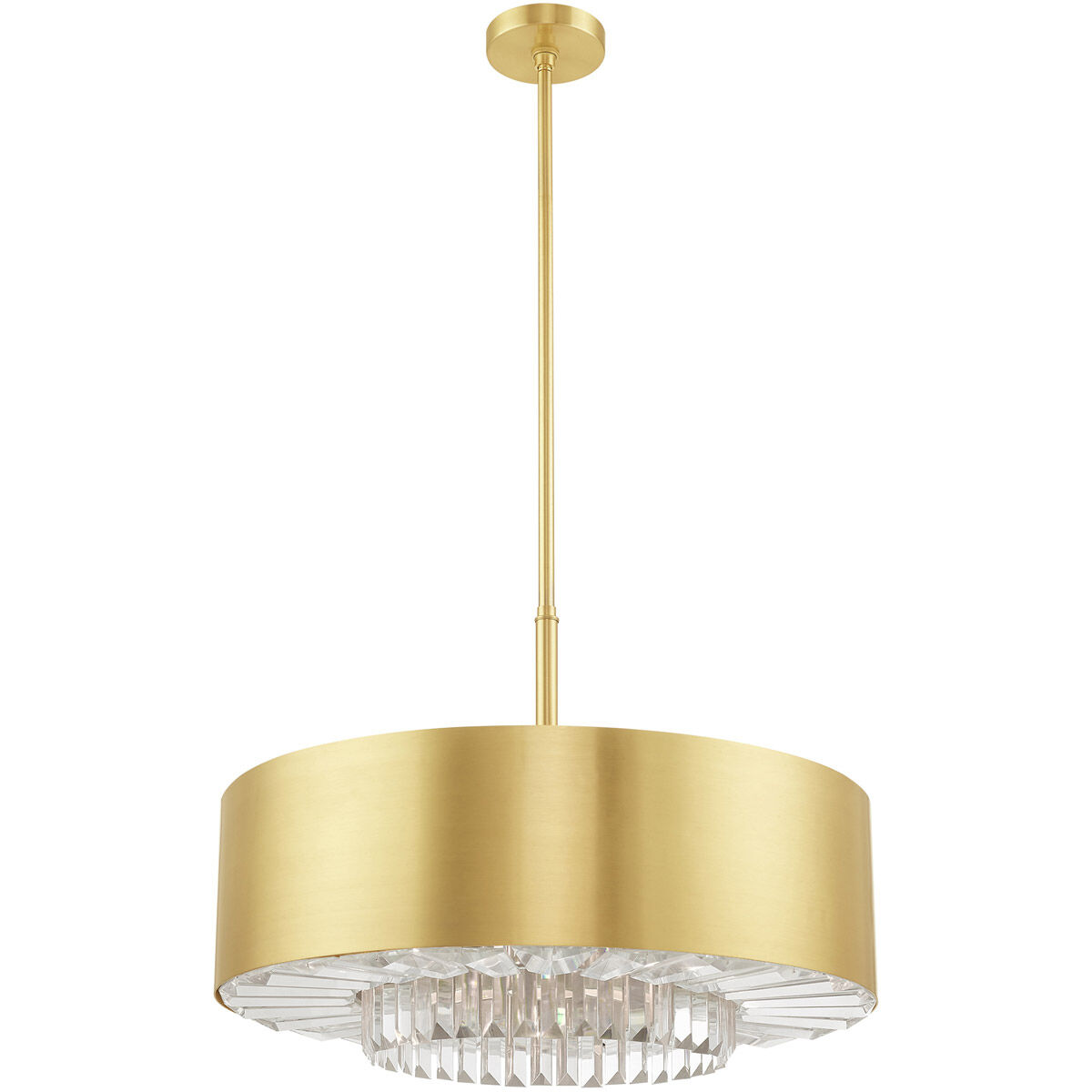 Madison 6 Light 24 inch Satin Brass Pendant Chandelier Ceiling Light