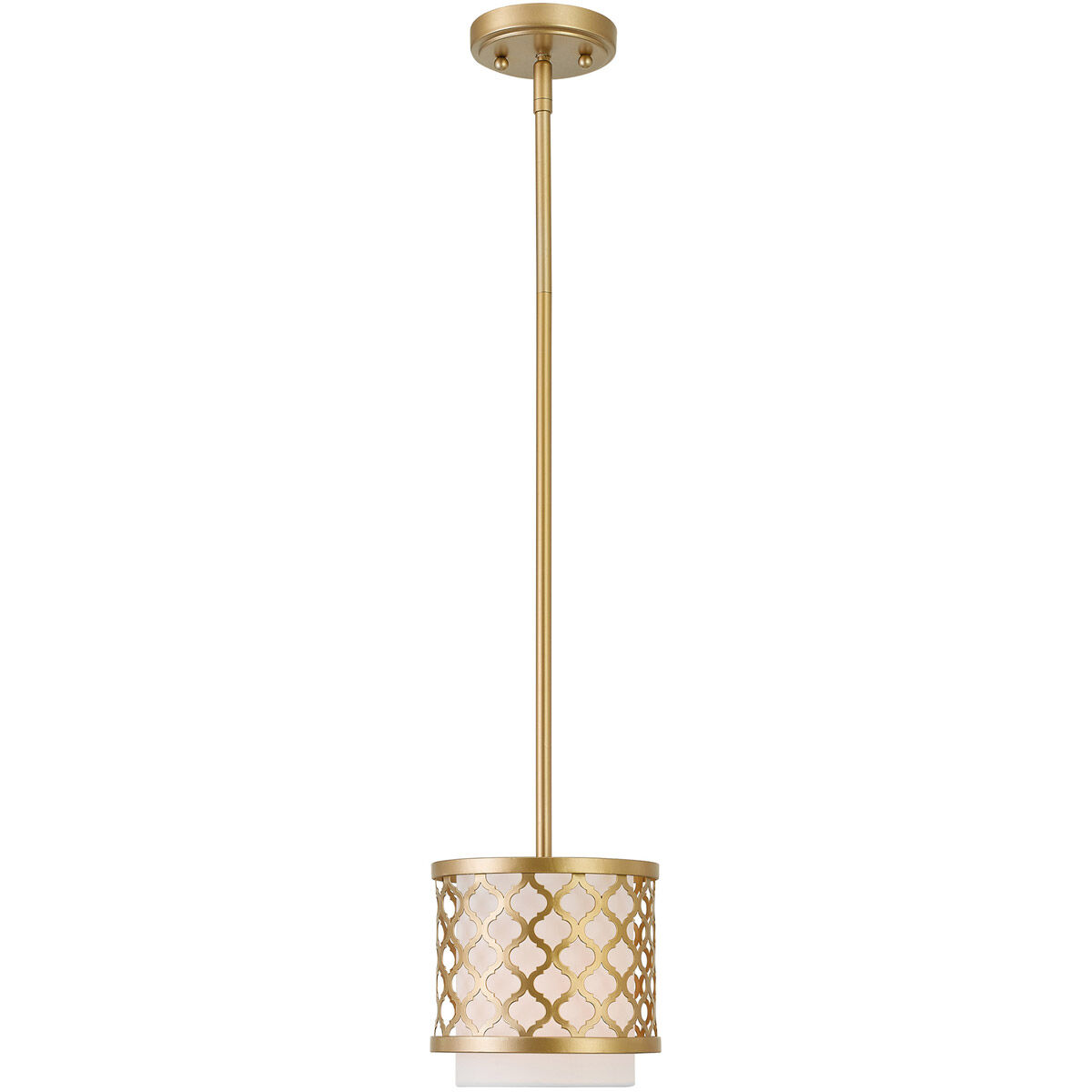 Arabesque 1 Light 7 inch Soft Gold Mini Pendant Ceiling Light
