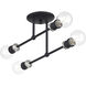 Delacroix 4 Light 17 inch Black with Brushed Nickel Accents Semi-Flush Ceiling Light