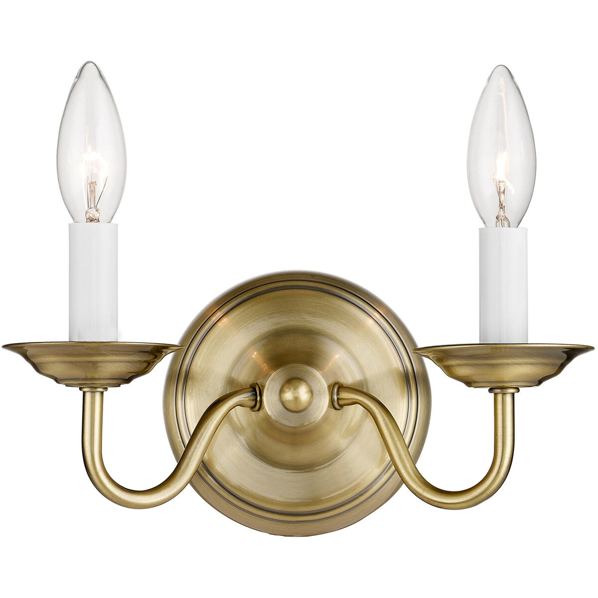 Williamsburgh 2 Light 10 inch Antique Brass Wall Sconce Wall Light