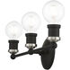 Lansdale 3 Light 20 inch Black with Brushed Nickel Accents Vanity Sconce Wall Light