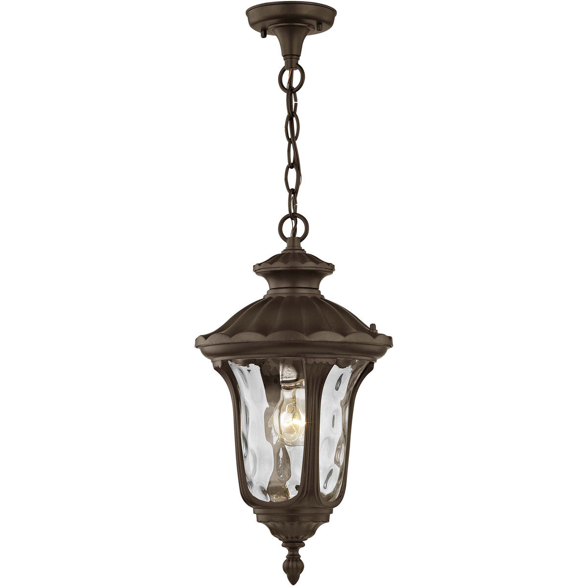 Oxford 1 Light 9.5 inch Bronze Outdoor Pendant Lantern