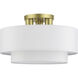 Manorwood 3 Light 15 inch Soft Gold Semi-Flush Ceiling Light