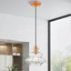 Everett 1 Light 9 inch Shiny Orange Pendant Ceiling Light