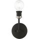 Lansdale 1 Light 5 inch Black with Brushed Nickel Accents Vanity Sconce Wall Light