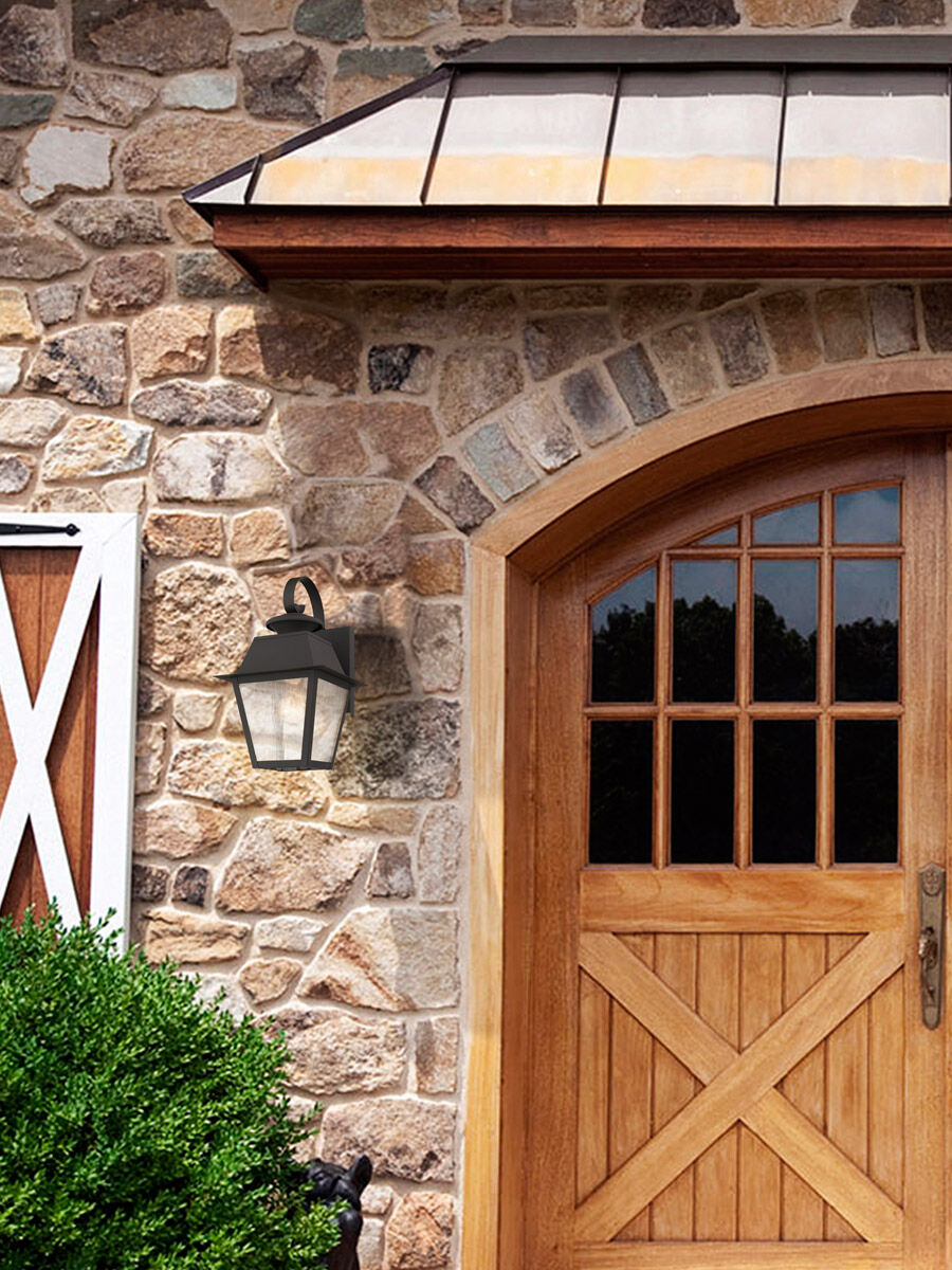 Mansfield 1 Light 13 inch Bronze Outdoor Wall Lantern