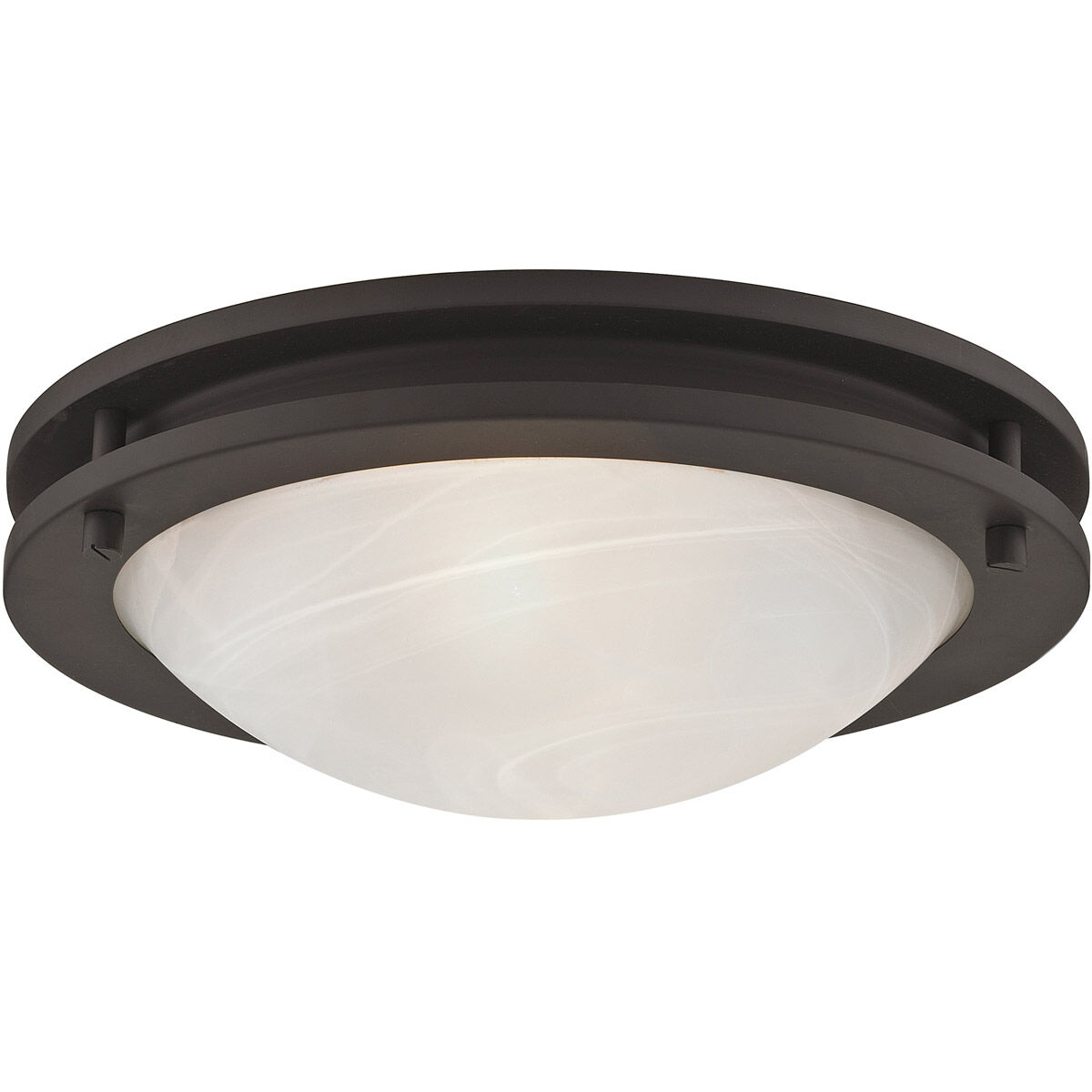 Ariel 2 Light 11 inch Bronze Flush Mount Ceiling Light