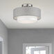 Brookmeade 3 Light 15 inch Brushed Nickel Semi-Flush Ceiling Light