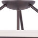 Newburgh 3 Light 20 inch Bronze Large Semi-Flush Ceiling Light