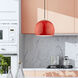 Allison 1 Light 10 inch Shiny Red Mini Pendant Ceiling Light