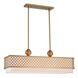 Arabesque 9 Light 40 inch Soft Gold Linear Chandelier Ceiling Light