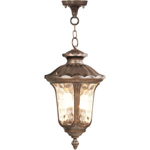 Oxford 3 Light 14 inch Moroccan Gold Outdoor Pendant Lantern