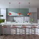 Amador 1 Light 12 inch Shiny Red Mini Pendant Ceiling Light