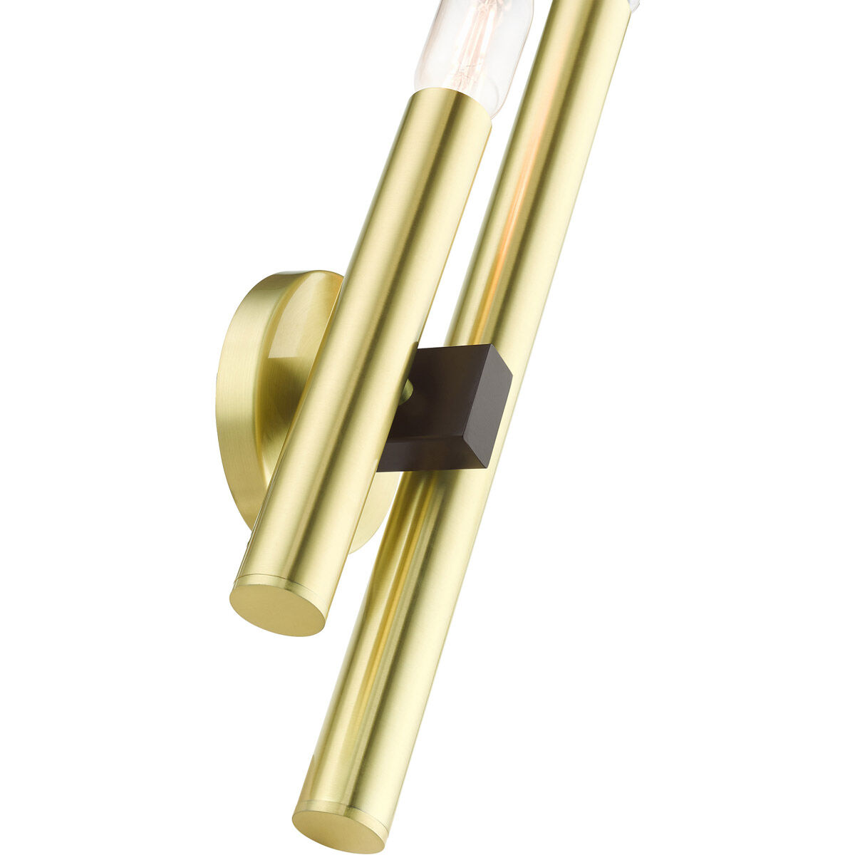Helsinki 2 Light 5 inch Satin Brass ADA ADA Double Sconce Wall Light