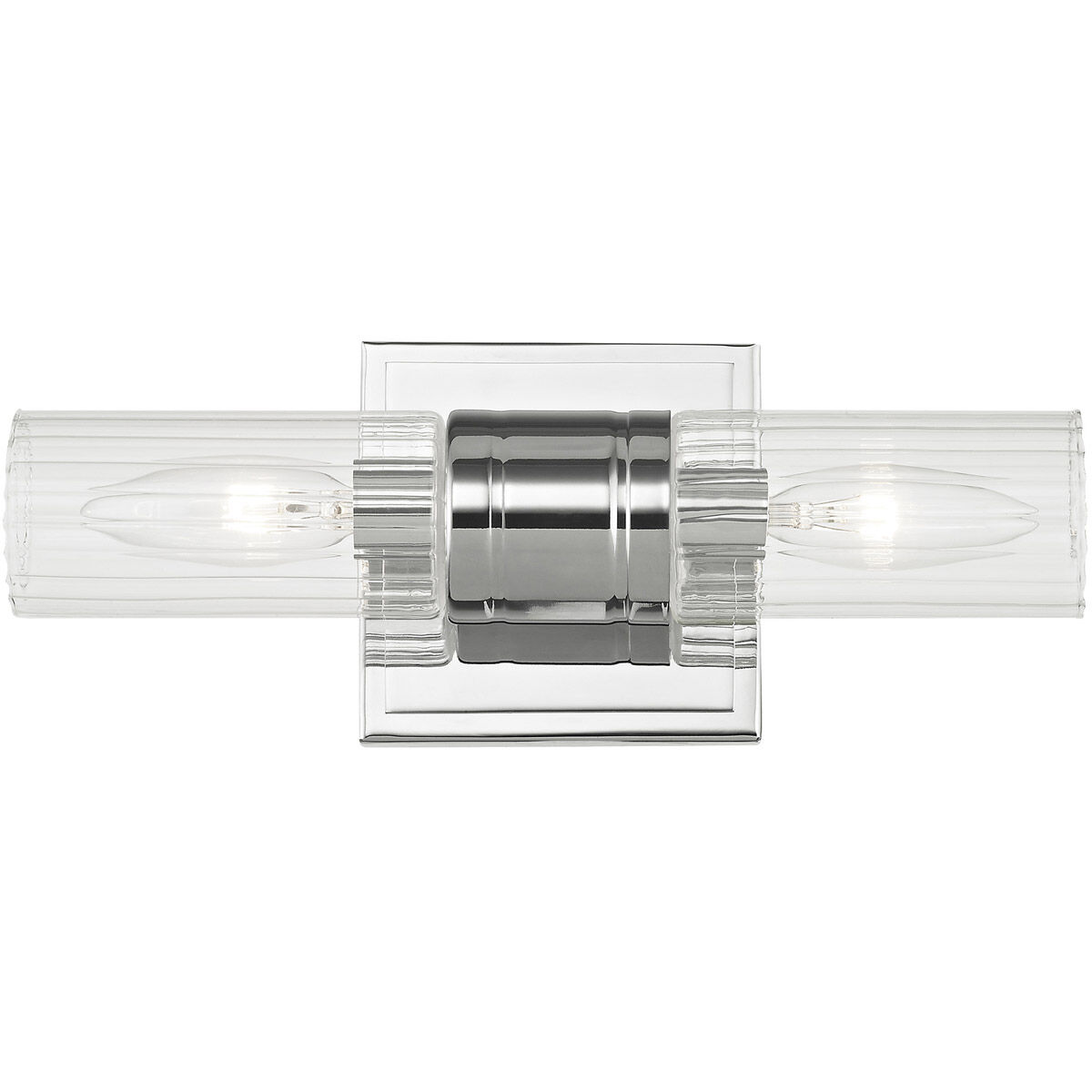Midtown 2 Light 12 inch Polished Chrome Bath Vanity Wall Light