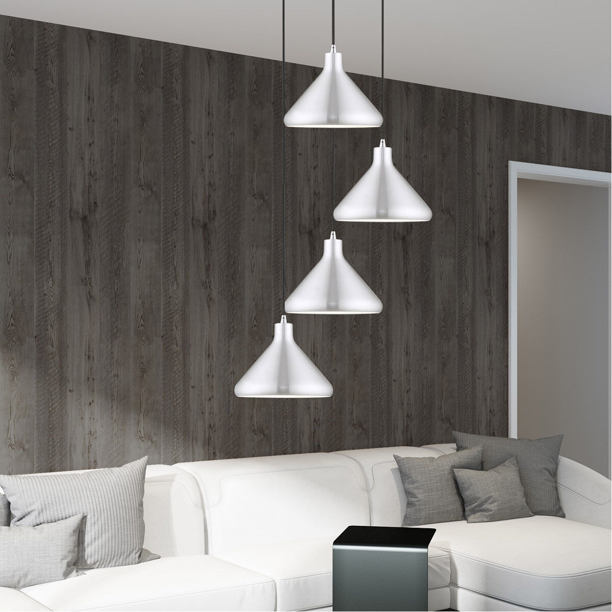 Allison 1 Light 10.5 inch Brushed Aluminum Mini Pendant Ceiling Light