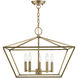 Devone 5 Light 22 inch Antique Brass Chandelier Ceiling Light