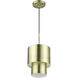 Zolana 1 Light 8.5 inch Antique Brass Mini Pendant Ceiling Light