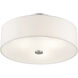 Meridian 3 Light 15 inch Brushed Nickel Semi-Flush Mount Ceiling Light