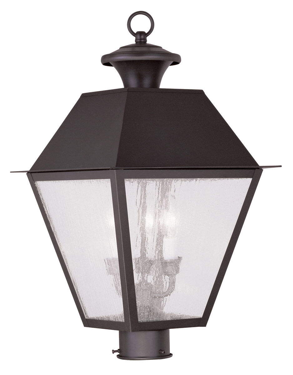 Mansfield 3 Light 20 inch Bronze Outdoor Post Top Lantern