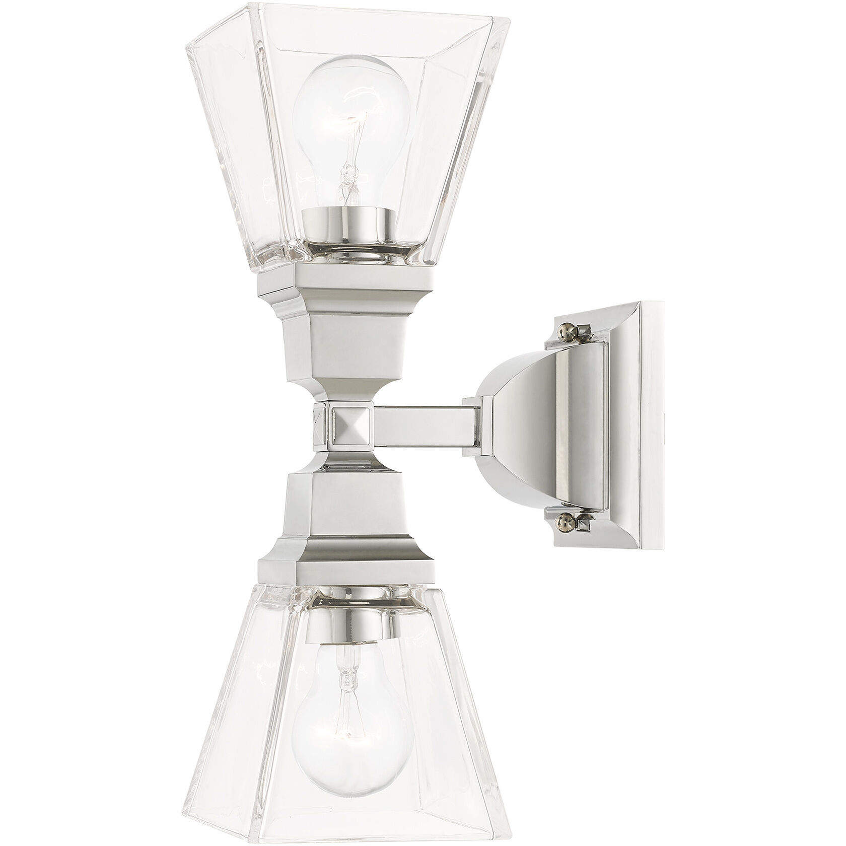 Mission 2 Light 5 inch Polished Chrome Sconce Wall Light
