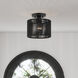 Acordia 1 Light 8.5 inch Black Semi Flush Mount Ceiling Light, Small