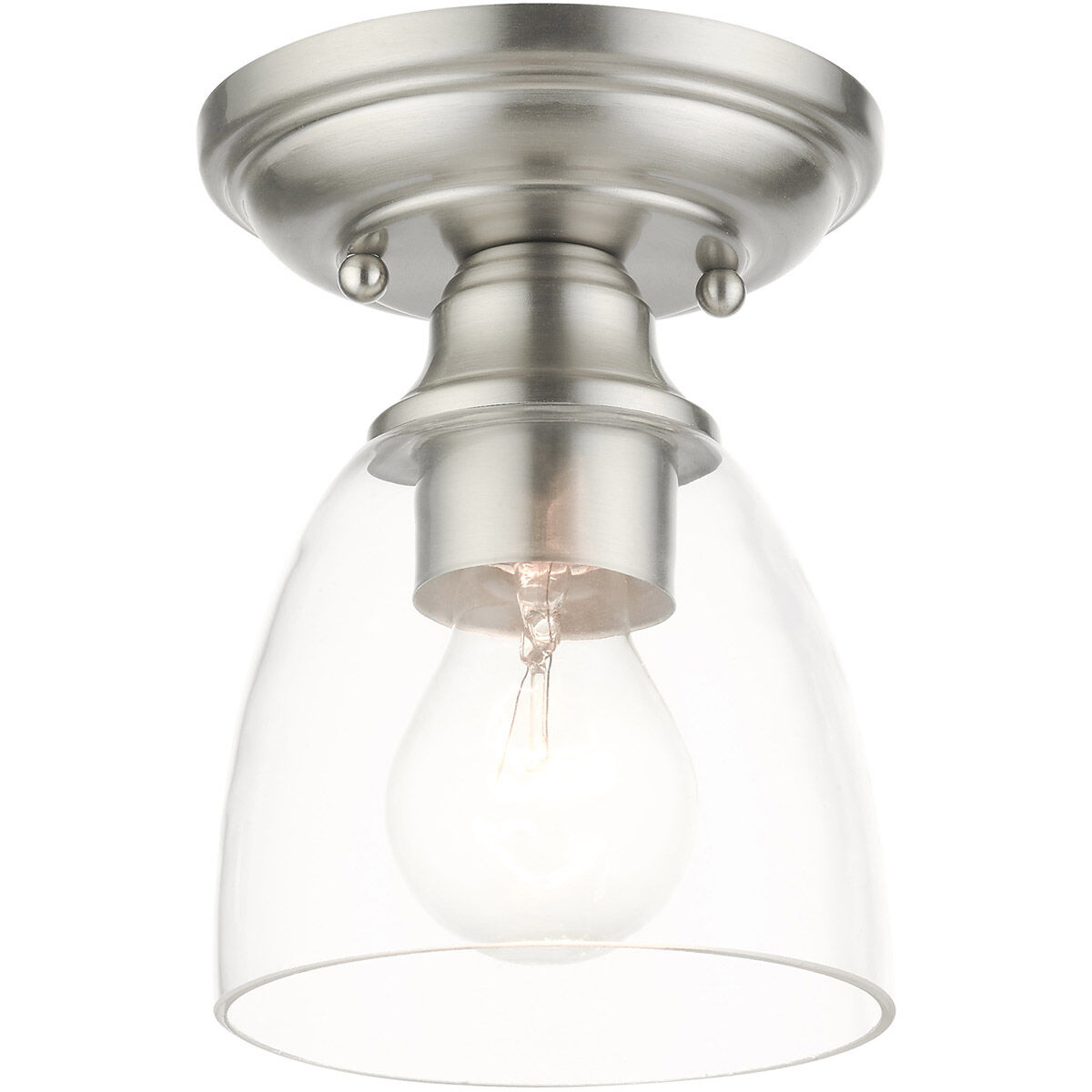 Montgomery 1 Light 5 inch Brushed Nickel Flush Mount Ceiling Light