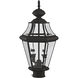 Georgetown 2 Light 21 inch Black Outdoor Post Top Lantern