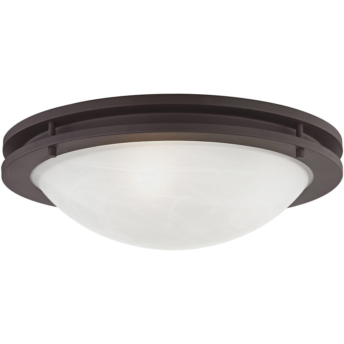 Ariel 3 Light 17 inch Bronze Flush Mount Ceiling Light