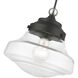 Avondale 1 Light 9 inch Black with Brushed Nickel Accent Mini Pendant Ceiling Light