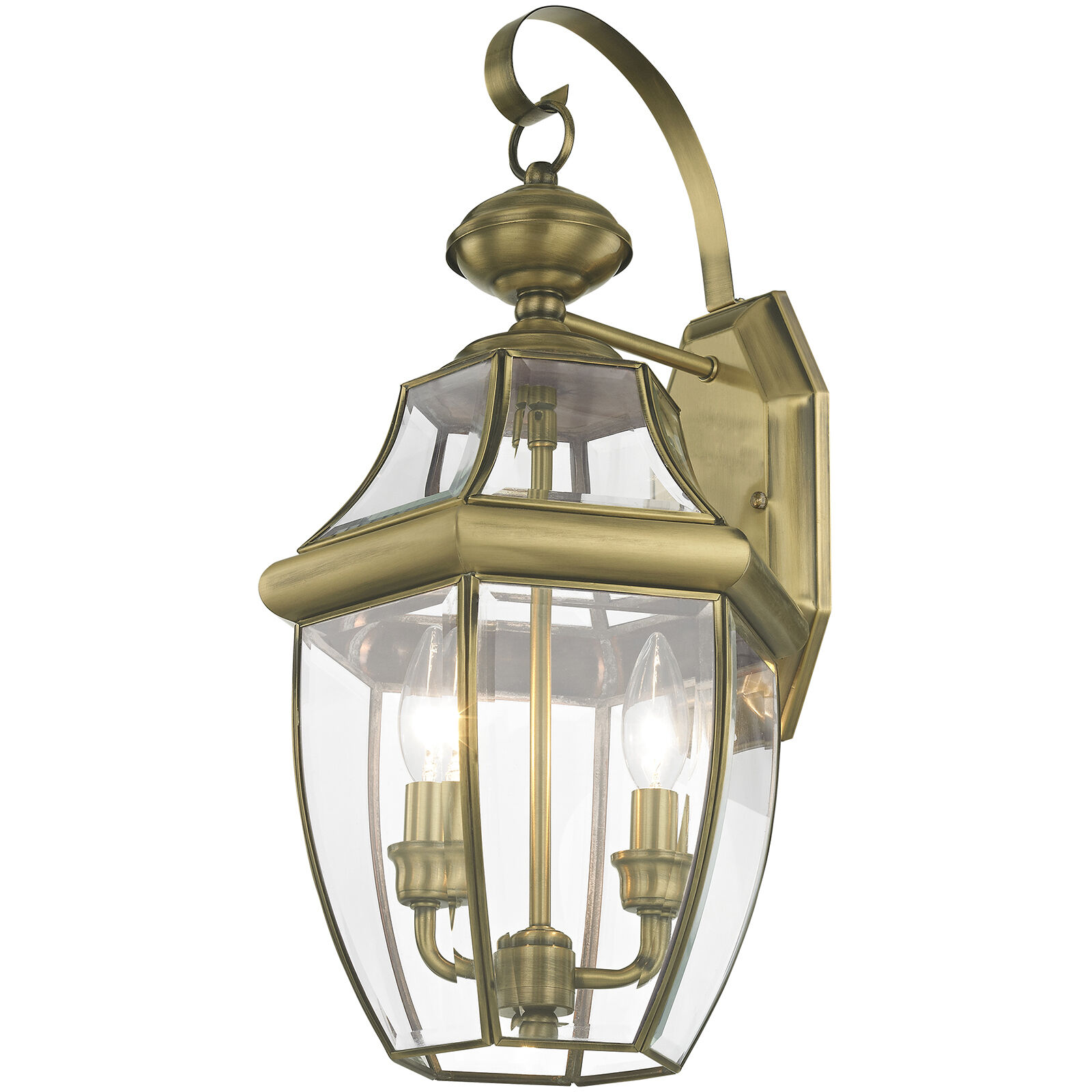 Monterey 2 Light 20 inch Antique Brass Outdoor Wall Lantern