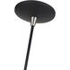 Domma 1 Light 8 inch Black with Brushed Nickel Accents Mini Pendant Ceiling Light