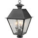 Mansfield 3 Light 20 inch Charcoal Outdoor Post Top Lantern 